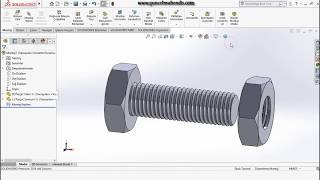 SOLIDWORKS  Delik Sihirbazı Kullanarak Vida ve Somun Tasarımı Thread [upl. by Nyberg]