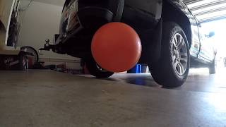 Popping a balloon with my trucks exhaust [upl. by Legnaleugim479]