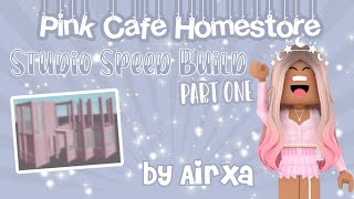 Pink Aesthetic Roblox Cafe HomeStore Build Part 1 [upl. by Corie298]