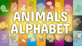 Animals Alphabet  Song for kids  Learn animals and alphabet phonics  26 animals from A to Z [upl. by Einiffit]