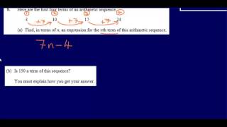 8 Nth Term GCSE Maths  Edexcel Practice Tests Set 2  3H [upl. by Iman]