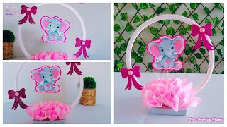 Centro de mesa para Baby Shower tema Elefantito  Centerpiece for Baby Shower Elephant Theme [upl. by Jemina]