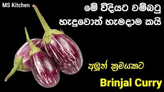 වම්බටු රසටම කන්න මෙහෙම හදන්න  Wambatu  Brinjal  Eggplant Curry  mskitchen3708 [upl. by Garland]