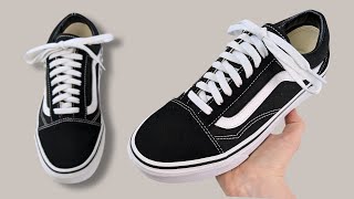 HOW TO LACE VANS OLD SKOOLS STANDARD WAY With Bow [upl. by Haidej239]