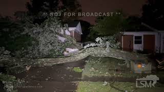 08252023 Jeffersontown KY  Wet microburst levels trees on houses and cars [upl. by Strickler662]