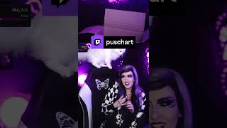 Puschel Jumpscare die Dritte 🤣  wird langsam zur Compilation 😼💜  twitch clips [upl. by Annaert]