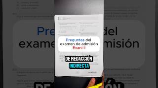 ¿Conoces la sección de redacción indirecta en el examen Exani II ❤️‍🔥👇 profecristian exani [upl. by Earehc]