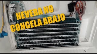 PORQUE LA NEVERA NO CONGELA ABAJO  Refrigerador LG NO ENFRÍA  solución al problema [upl. by Ruby]