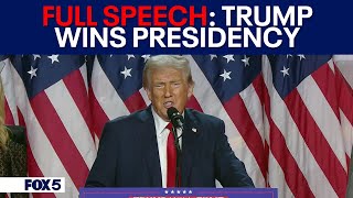 FULL SPEECH Trump projected winner of 2024 presidential election [upl. by Thetisa437]