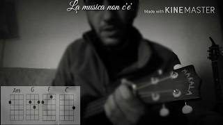 La musica non cè  Coez cover ukulele [upl. by Arinay]