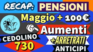 📌 RECAP 👉 PENSIONI MAGGIO ANTEPRIMA NOVITÀ ANTICIPI  100€ per chi STIME RIVALUTAZIONE 2025 [upl. by Lovett]