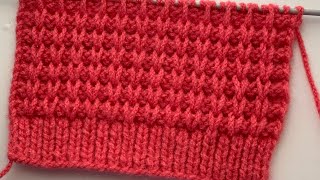 Very Easy Knitting Stitch Pattern For Sweater [upl. by Rhodes]