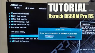 How to update BIOS Asrock Motherboard  Asrock B660M Pro RS [upl. by Geanine]