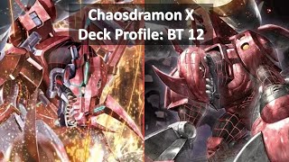 Chaosdramon X Antibody Deck Profile BT12  Digimon TCG [upl. by Airekahs686]