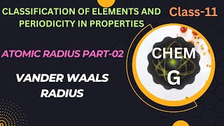 Atomic Radius Part02🌻Vander waals radius class 11🌻Inert gas Radius🌻 [upl. by Annaeerb]