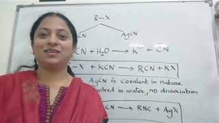 HOW TO DO REACTION OF HALOALKANES WITH KCN  AgCN [upl. by Nicky610]