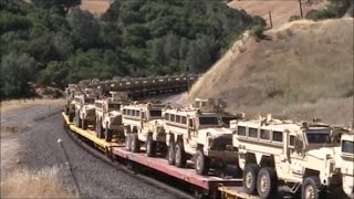 CNW 8701 amp BNSF Military Train on the UP Canyon Sub 28JUN2012 [upl. by Ltney625]