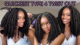 Best Twist Out EVER on Type 4 Natural Hair with EasiContour VPart Feat Unice [upl. by Egreog897]