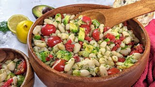 Easy Mediterranean Salad With Cannellini Beans Ready in 15 minutes [upl. by Ardnovahs431]