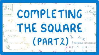 GCSE Maths  How to Solve a Quadratic by Completing the Square Part 2  Solve When a1 53 [upl. by Cecily860]