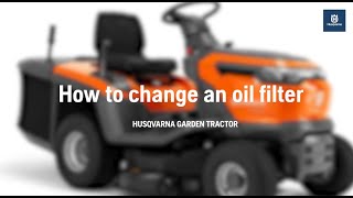 How to change an oil filter on a garden tractor [upl. by Winifred280]