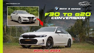 We converted this BMW 320D 2012 into 2022  2023 model  F30 to G20  automobile bmw modified [upl. by Yenittirb]