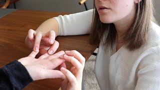 ASMR UpClose Holistic Hand Exam  Sensory Movement Massage Energy Reading [upl. by Noirrad]