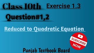 Math Class 10th  Exercise 13Question12  Science Group  Punjab Textbook Board📚📘 [upl. by Jamille]