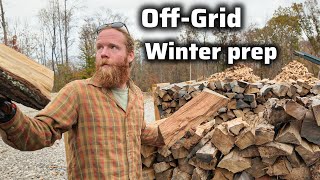 Preparing for Winter on our OFFGRID Homestead [upl. by Ardnoyek279]