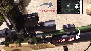 zeroing laser mini dan thermal scope t2 pro  cara cepat zeroing laser mini  sniper toraja [upl. by Aisirtap]