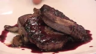 How to PanSear Filet Mignon With Wild Mushrooms amp Cabernet Sauce  Delicious Dishes [upl. by Charteris]