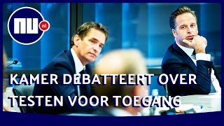 Tweede Kamer debatteert over wetsvoorstel toegangstesten  NUnl [upl. by Dylan]