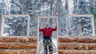 9 Months Building an Off Grid Homestead in the Forest  Log Cabin Greenhouse Outhouse Solar Shed [upl. by Anoiek309]