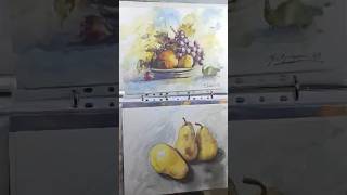 Artworks done in painting class watercolor watercolorpainting landscape art drawing painting [upl. by Map]