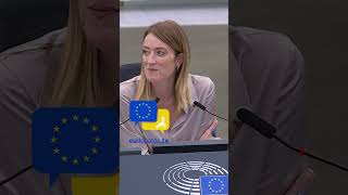 This is not the Eurovision Metsola tells MEPs singing BellaCiao to Orban Hungary viktororban [upl. by Rastus]