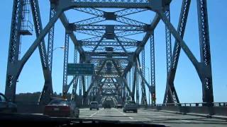 San FranciscoOakland Bay Bridge Upper Deck Westbound Drive California [upl. by Ajile582]