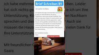 GERMAN B1 Exam Brief schreiben deutsch shorts [upl. by Alvord]