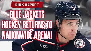 BLUE JACKETS ARE 🔙 at Nationwide Arena for the FIRST HOME PRESEASON GAME 💥💥💥  Rink Report [upl. by Jeanie]