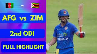 Match Highlights Afghanistan vs Zimbabwe 2nd ODI Match Full Highlight Video 2024 [upl. by Ynohtn]