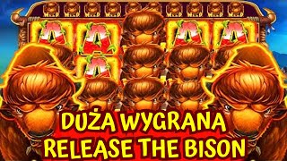 BIZON W KASYNIE ONLINE DUŻA WYGRANA NA SLOCIE RELEASE THE BISON [upl. by Corley]