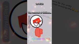 The Removal of Dislikes ANIMATION shorts short animation alightmotion idk countryballs [upl. by Innaig]