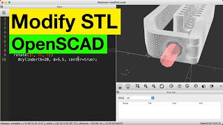 OpenSCAD Modify an existing 3D model STL with code [upl. by Garlen]