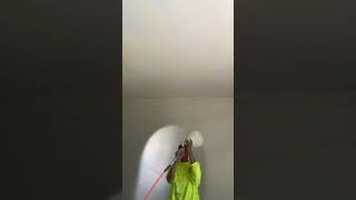 MasterTrade Painters How to Add Texture to Ceilings Using a Compressor  DIY Ceiling Mud Spray [upl. by Ulund]