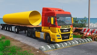 Trucks vs Speed Bumps 39 – BeamNGDrive LONG VIDEO [upl. by Ainsworth346]