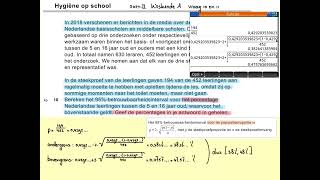 2024II Hygiene op school vraag 10 en 11 havo wiskunde A [upl. by Elfie]