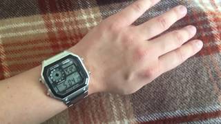 Casio AE1200WHD1A Review  6quot Small Wrist Female [upl. by Langill]