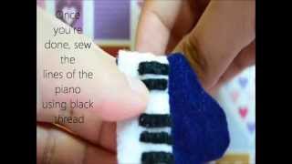 How to Make a Piano Plush From Felt [upl. by Auhsot509]