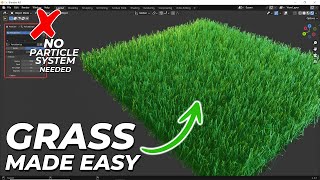 Create realistic grass in Blender 2024  No Particle System [upl. by Olatha]