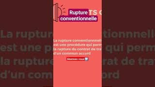 Rupture conventionnelle droit droitdutravail [upl. by Airalednac]