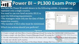 PL 300  Q41  Power BI Row Level Security RLS [upl. by Lambard173]